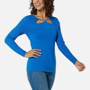 Colleen Lopez Blue Long sleeve Sweater Shirt